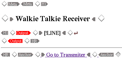 Walkie-Talkie receiver template page